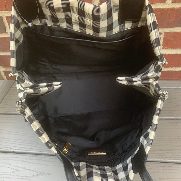 Tory Burch Black and White Checkered Tote - Picture 8 of 13